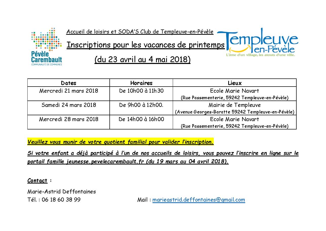 Inscription aux mercredis récréatifs
