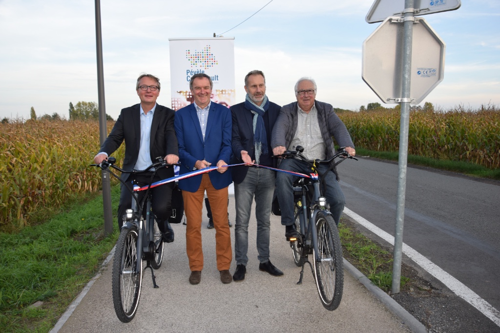 Inauguration de la piste cyclable et piétonne Templeuve-en-Pévèle Genech