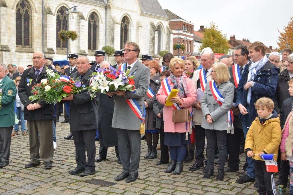 Cérémonie du 11 novembre 2018 à Templeuve-en-Pévèle