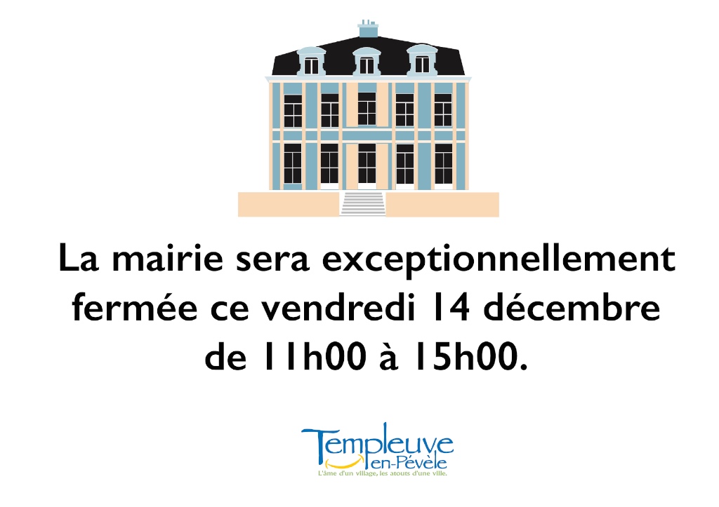 Fermeture exceptionnelle de la mairie