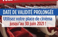 Report des dates de validité des places de cinéma