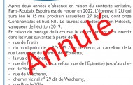 Annulation de la 53ème édition du Paris-Roubaix espoirs