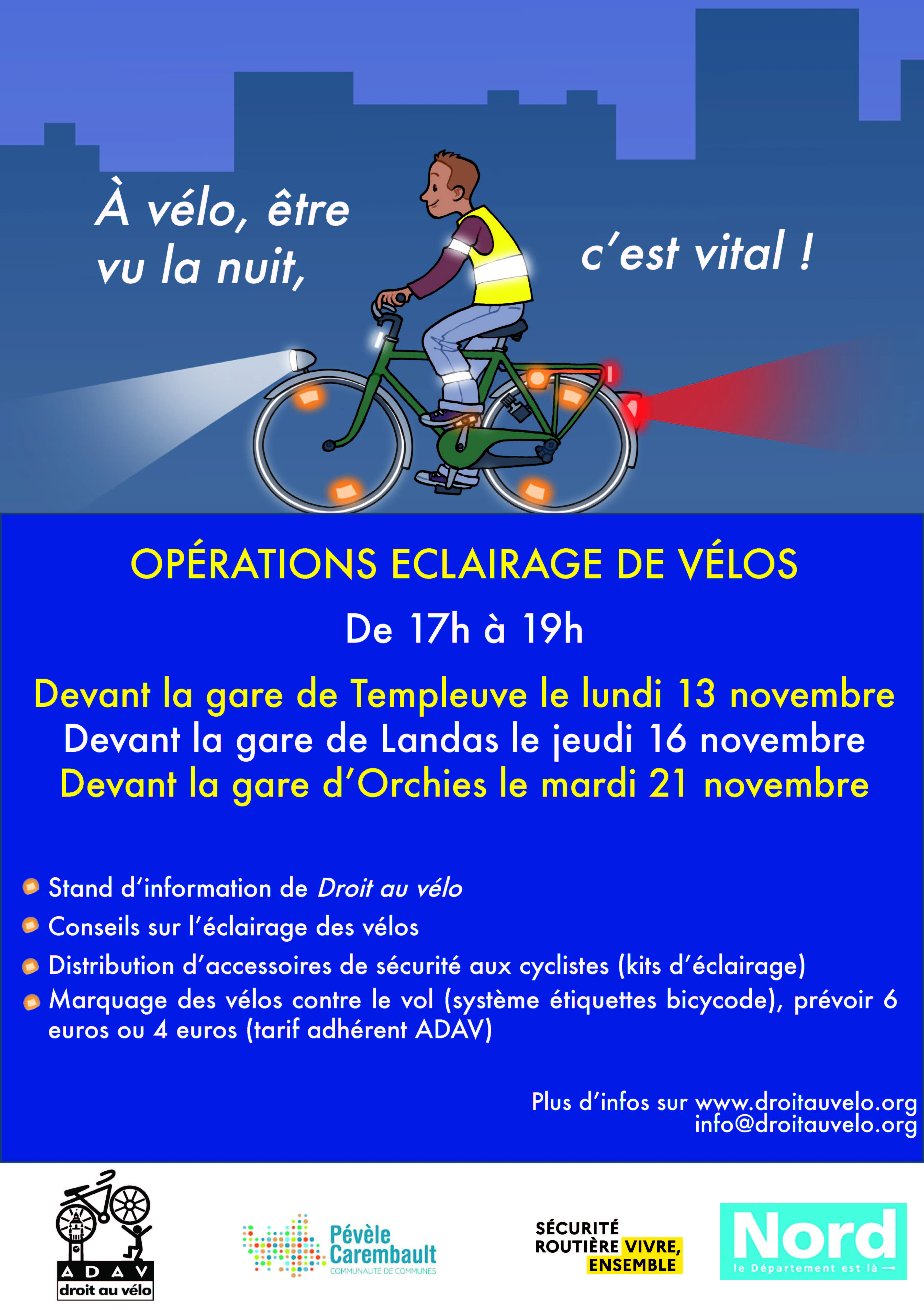 Opérations : Éclairage de vélos