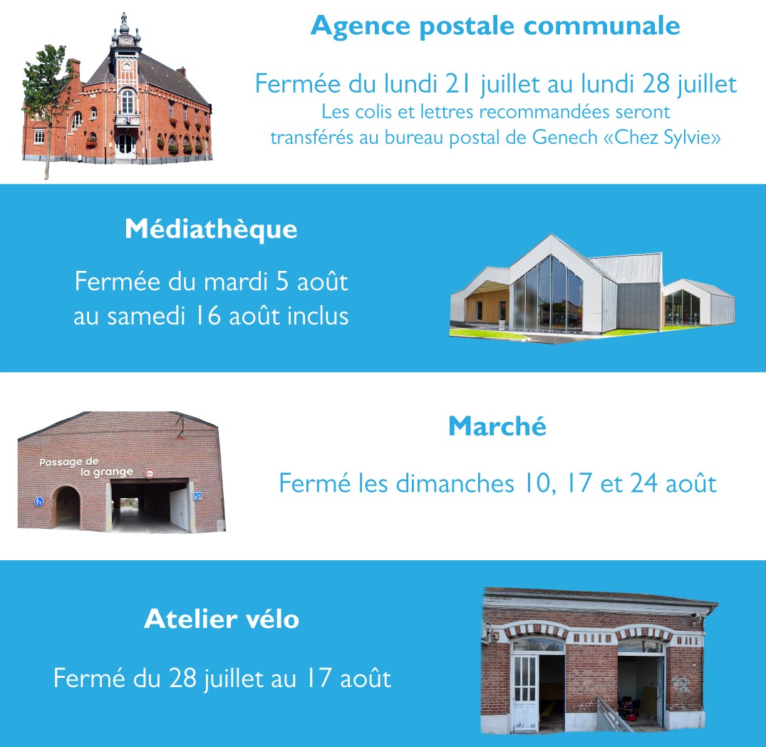 Fermeture estivales
